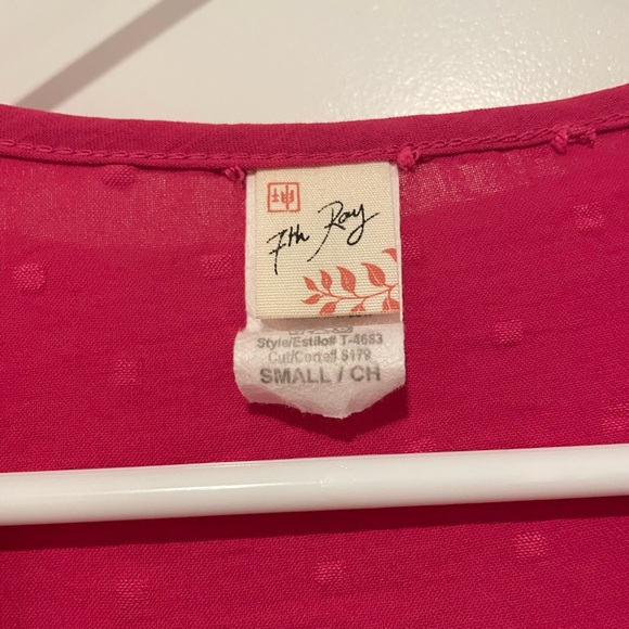 Pinkblush Fuchsia Swiss Dot Maternity Blouse - Picture 8 of 10